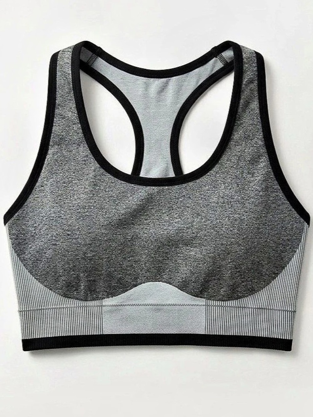 Avia Seamless Medium Support Racerback Sports Bra Heather Gray XXL 20
